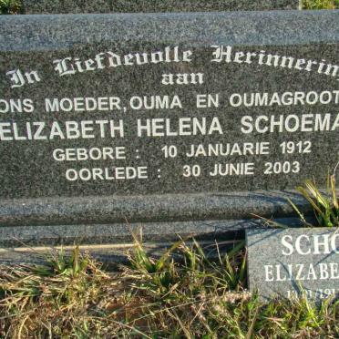 SCHOEMAN Elizabeth Helena 1912-2003