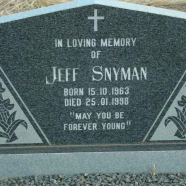 SNYMAN Jeff 1963-1998