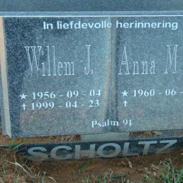 SCHOLTZ Willem J. 1956-1999 &amp; Anna M.E. 1960-