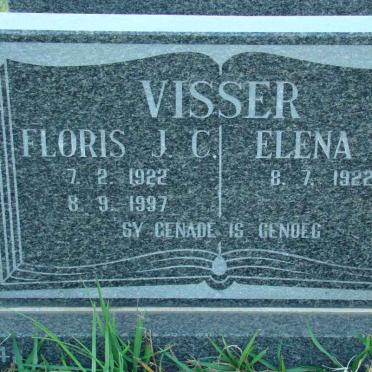 VISSER Floris J.C. 1922-1997 &amp; Elena P. 1922-