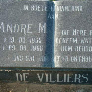 VILLIERS Andre M., de 1965-1998