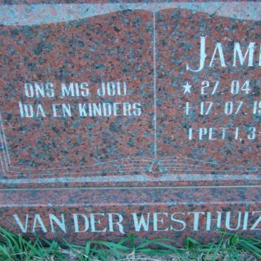 WESTHUIZEN James, van der 1914-1997