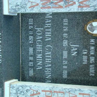 WAGNER Jan 1915-1998 &amp; Martha Catharina Joachemina 1924-2005