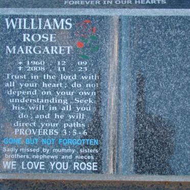 WILLIAMS Rose Margaret 1960-2008