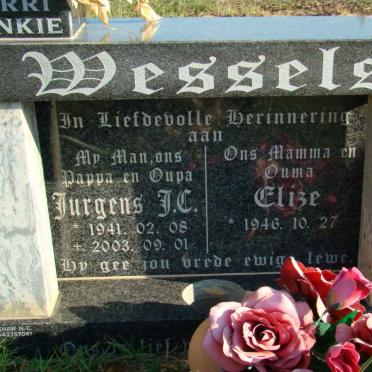 WESSELS Jurgens J.C. 1941-2003 &amp; Elize 1946-