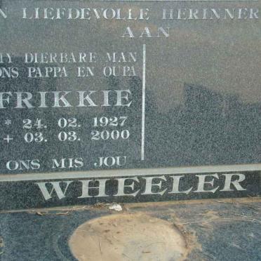 WHEELER Frikkie 1927-2000