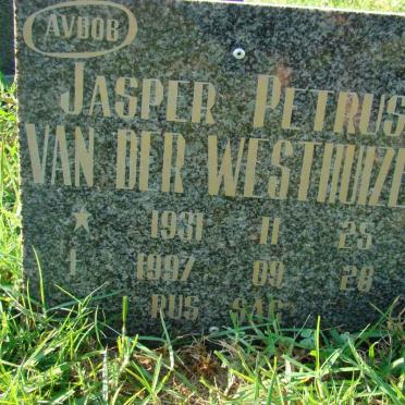 WESTHUIZEN Jasper Petrus, van der 1931-1997