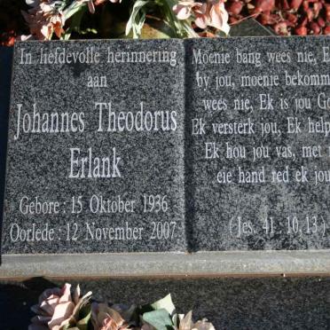 ERLANK Johannes Theodorus 1936-2007