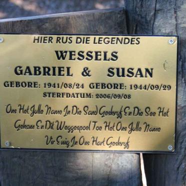 WESSELS Gabriel 1941-2006 &amp; Susan 1944-2006