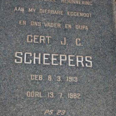 SCHEEPERS Gert J.C. 1919-1982