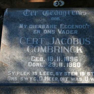 COMBRINCK Gert Jacobus 1896-1960