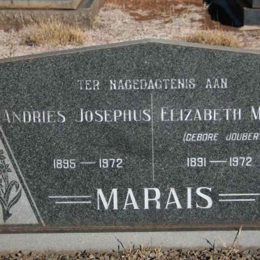 MARAIS Andries Josephus 1895-1972 &amp; Elizabeth Maria JOUBERT 1891-1972
