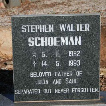 SCHOEMAN Stephen Walter 1932-1993