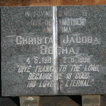 BOTHA Christa Jacoba 1916-1989