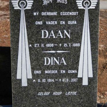 JORDAAN Daan 1908-1985 &amp; Dina 1914-2007