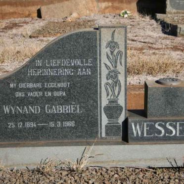 WESSELS Wynand Gabriel 1894-1966