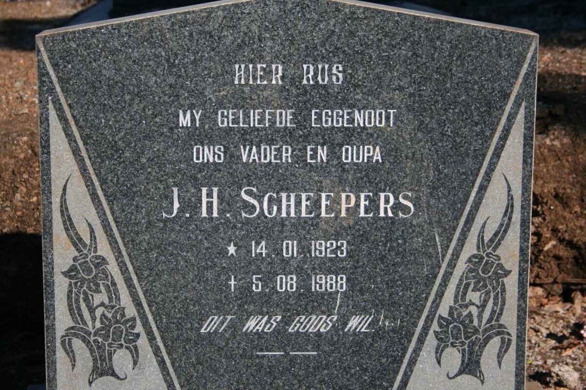 SCHEEPERS J.H. 1923-1988