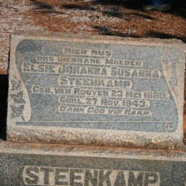 STEENKAMP Elsie Johanna Susanna nee VAN ROOYEN 1880-1943
