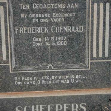 SCHEEPERS Frederick Coenraad 1907-1960