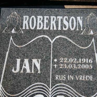 ROBERTSON Jan 1916-2005