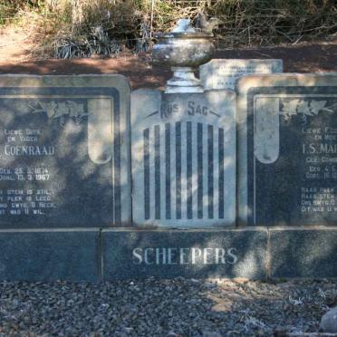 SCHEEPERS F. Coenraad 1874-1967 &amp; I.S. Martina COMBRINCK 1879-1957