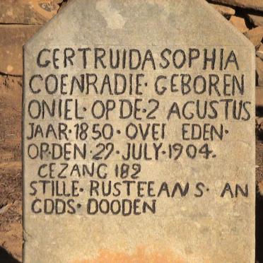 COENRADIE Gertruida Sophia nee O'NIEL 1850-1904