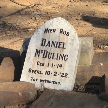 McDULING Daniel 1914-1922