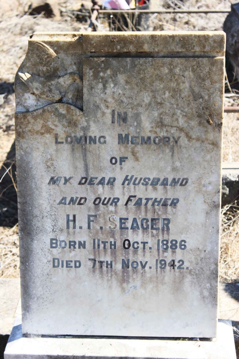 SEAGER H.F. 1886-1942