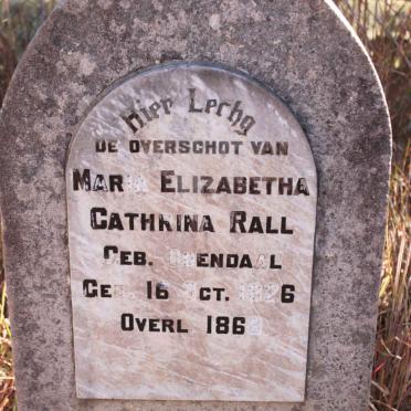 RALL Maria Elizabetha Cathrina nee ODENDAAL 1826-1868