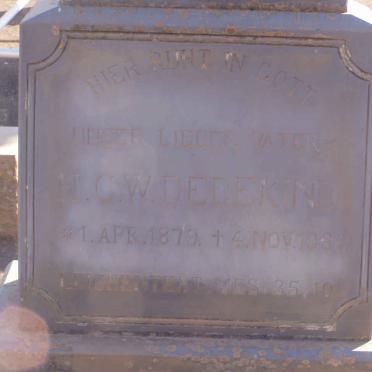 DEDEKIND H.C.W. 1879-1930