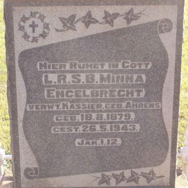 ENGELBRECHT L.R.S.B.  formerly KASSIER nee AHRENS 1879-1943