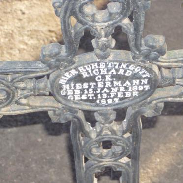 HIESTERMANN Richard C.K.  1897-1897