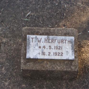 HERFURTH T.W. 1921-1922