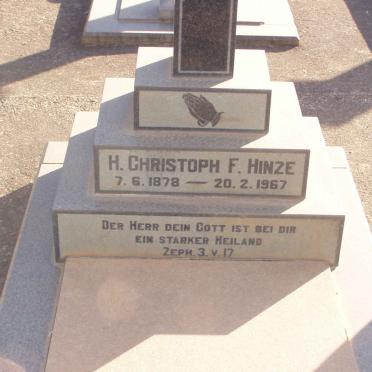 HINZE H. Christoph F. 1878-1967