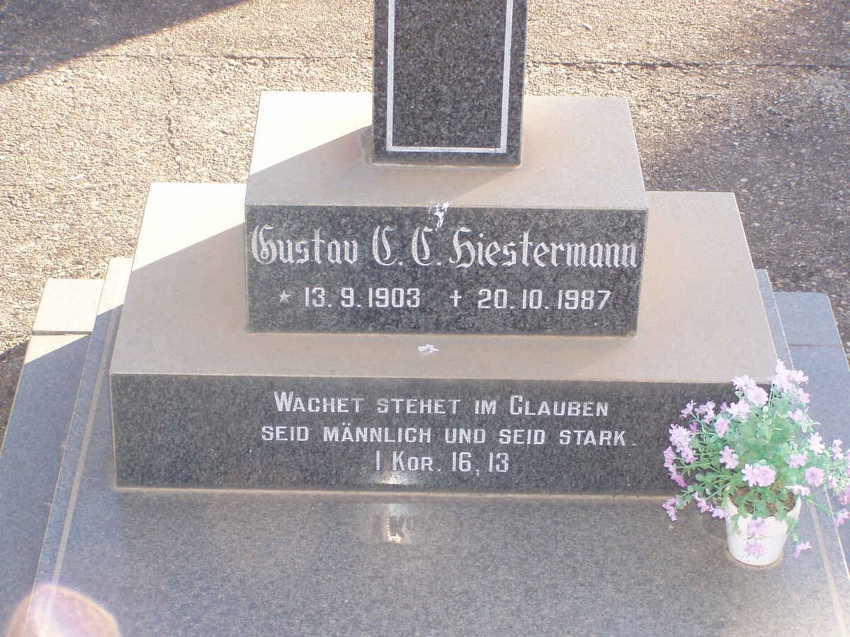 HIESTERMANN Gustav C.C.  1903-1987