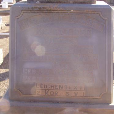 KNOOP Marie Christine Dorothea nee KOHRS  1862-1952