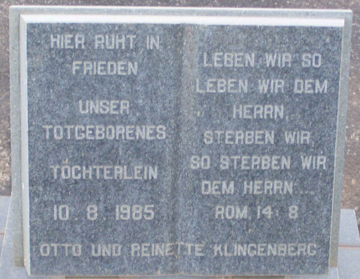 KLINGENBERG Stillborn 1985-1985