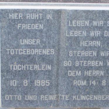 KLINGENBERG Stillborn 1985-1985