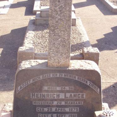 LANGE Heinrich 1875-1961