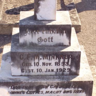 MINKNER G.F.M. 1893-1929