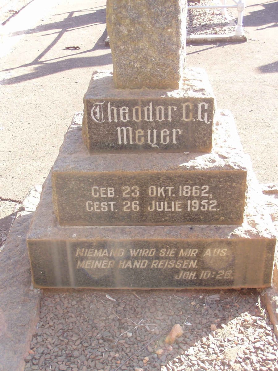 MEYER Theodor C.G. 1862-1952