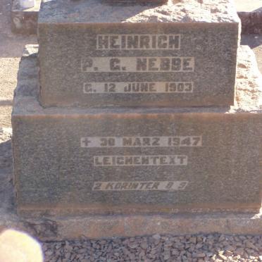 NEBBE Heinrich P.G. 1903-1947