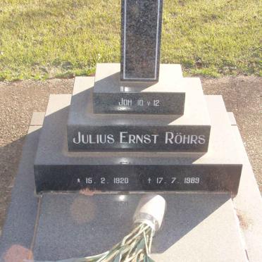 ROHRS Julius Ernst 1920-1989