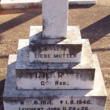 ROHRS I.L.H.A. nee RABE 1871-1946
