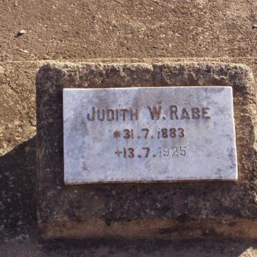 RABE Judith W. 1883-1925