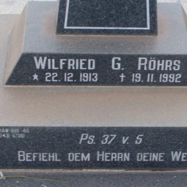 ROHRS Wilfried G. 1913-1992