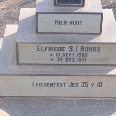 ROHRS Elfriede S.I. 1906-1971