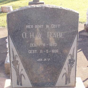RABE O.H.W. 1873-1939