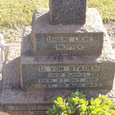 STADEN D., von nee SUNKEL 1881-1943