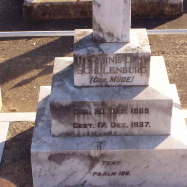 SCHULENBURG Hermine D.M. nee MUDE 1865-1937